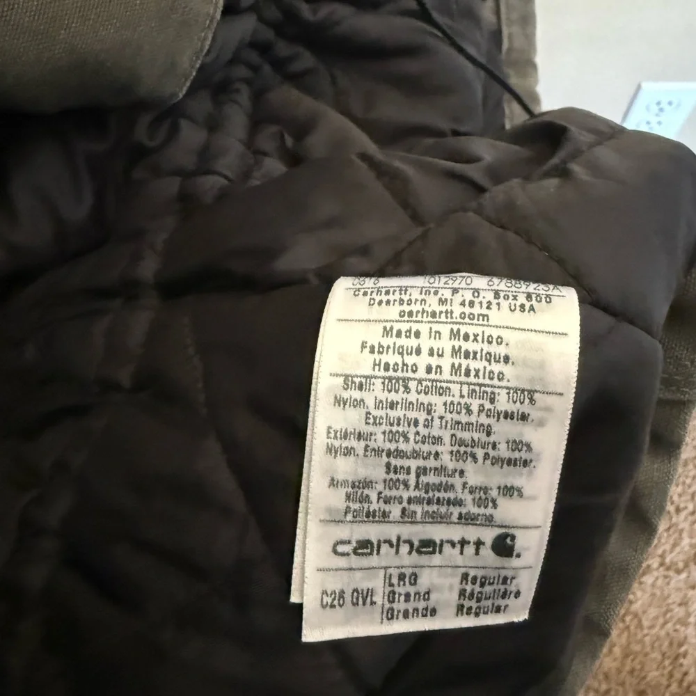 LIKE NEW MENS CARHARTT INSULATED JACKET SIZE L - Picture 9 of 11